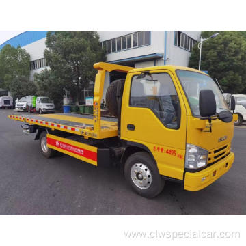 ISUZU 4x2 flat bed wrecker towing truck